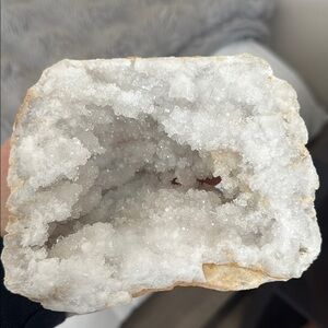 White Crystal Geode Halves